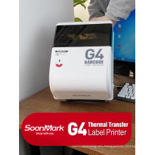 Flexible Printing Soonmark G4 300pdi Thermal Transfer Barcode Printer Suitable For Different Kinds Of Stickers With Ribbons